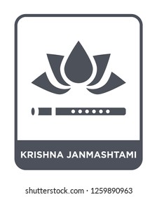 krishna janmashtami Symbol Vektorillustration auf weißem Hintergrund, krishna janmashtami trendy gefüllt Symbole aus Indien und holi sammlung, krishna janmashtami einfache element grafik