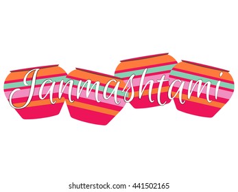 Krishna Janmashtami, vector illustration.