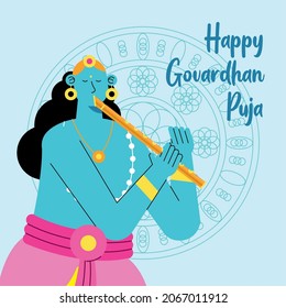 krishna lord en el personaje de afiche