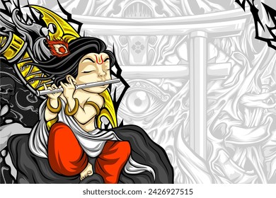 Krishna vector illustration for your design
