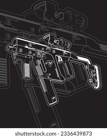 arte de línea de cañón vector kriss