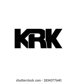 KRK letter monogram logo design vector