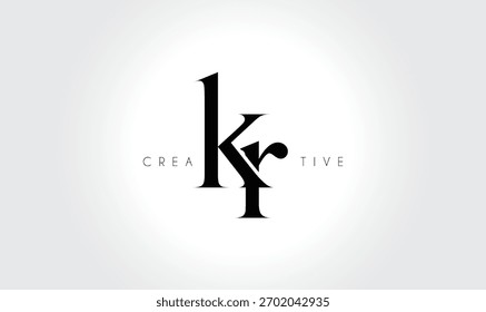 KRkr Elegant Serif Monogram Logo - Luxuriöses typografisches Kleinbuchstaben-Zeichen für modernes Branding