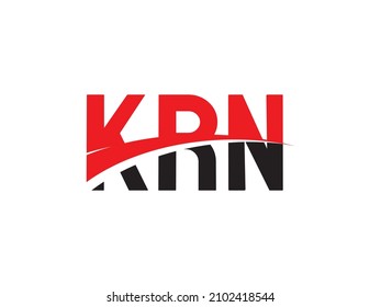 Letra KRN Ilustración del vector de diseño del logotipo inicial