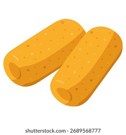 Krokiety Polish side dish flat color vector illustration template design