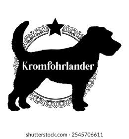 Kromfohrlander dog silhouette, dog, dog breeds,  vector, silhouette, logo design, animal, illustration, icon, sign, black, pet