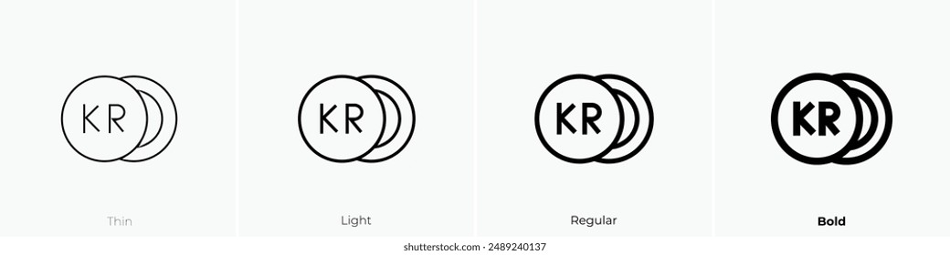 icono de corona. Diseño de estilo fino, ligero, regular y audaz aislado sobre fondo blanco
