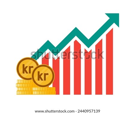 Krona or Krone Exchange Rate Value Rise Up