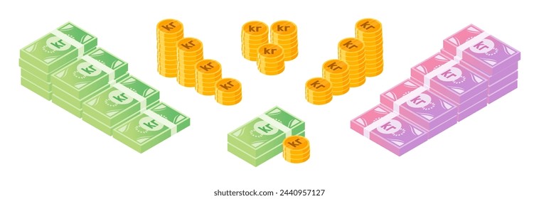 Krona oder Krone Geld und Münze Bundle Set