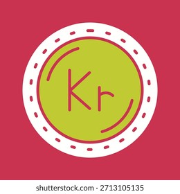 Krone Currency Creative Vektor Grafik Symbol