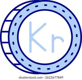 Krone Line vector Icon Design