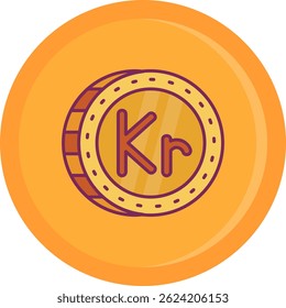 Krone Line vector Icon Design