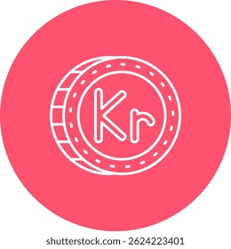 Krone Line vector Icon Design