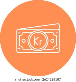 Krone Line vector Icon Design