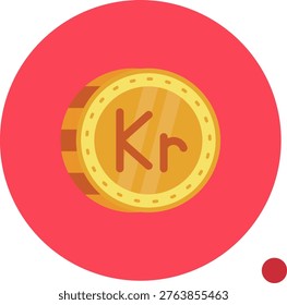 Krone Line vector Icon Design