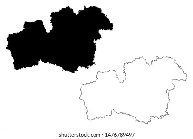 Kronoberg County (Counties of Sweden, Kingdom of Sweden) map vector illustration, scribble sketch Kronoberg map