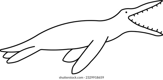 kronosaurus dinosaur extinct Jurassic animal Outline