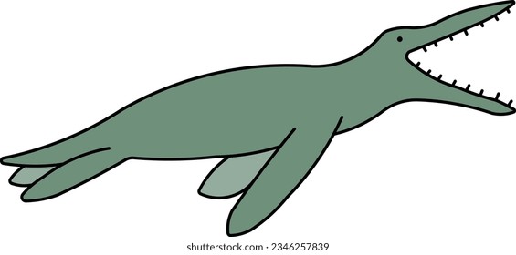 kronosaurus dinosaur extinct Jurassic animal Outline