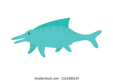 kronosaurus dinosaur icon on white background