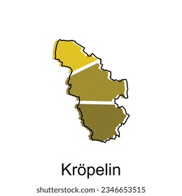 Kropelin world map vector design template, graphic style isolated on white background, suitable for your company