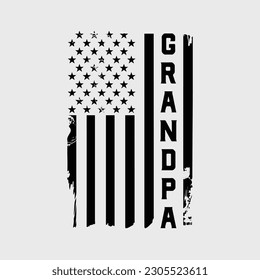 Kropsis Grandpa Vintage American Flag Men's T-Shirt