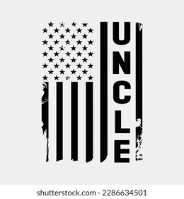 Kropsis Uncle Vintage American Flag Men's funny t-shirt design