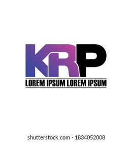 KRP letter monogram simple logo design vector