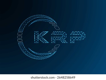 Diseño de Vector de logotipo de letra de polietileno baja KRP. Diseño de logotipo de poliéster inferior KRP. Logotipo de poliéster bajo.