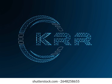 Diseño de Vector de logotipo de letra polivinílica baja KRR. Diseño de logotipo de poliéster inferior KRR. Logotipo de poliéster bajo.