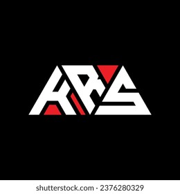 KRS triangle letter logo design with triangle shape. KRS triangle logo design monogram. KRS triangle vector logo template with red color. KRS triangular logo Simple, Elegant, and Luxurious design.