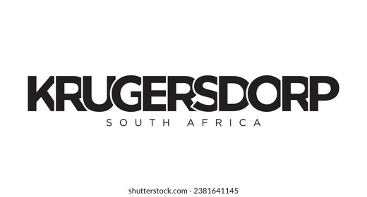 Krugersdorp in the South Africa emblem for print and web.