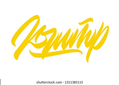 Krump hand drawn vector lettering design. Comics style. Design for t shirt printing Vector Graphic - Vector