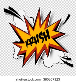 Krush comics icon Pop art Speech Bubble. vector illustration