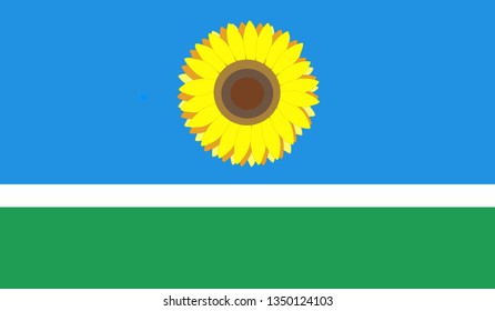 Kryashens Tatars ethnic groups flag vector icon