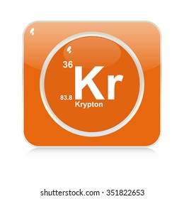 krypton chemical element button