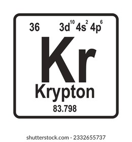 Krypton Elements Icon,vector illustration symbol template