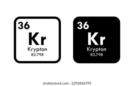 krypton icon set. vector template illustration  for web design