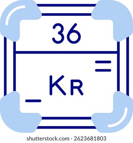 Krypton Line vector Icon Design