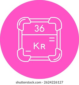 Krypton Line vector Icon Design