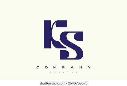 KS Abstract Geometric Logo Design. Modern and elegant logo design with simplistic typography elements, showcasing branding excellence.