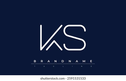 KS Abstract letter logo. This logo icon incorporate with abstract shape in the creative way