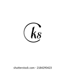 KS fashion initial logo concept in high quality professional design that will print well across any print media