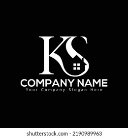 ks home ks logo design in vector for construction, home, real estate, building, and property. creative elegant  KS home logo icon