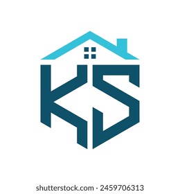 KS House Logo Design Template. Letter KS Logo for Real Estate, Construction or any House Related Business