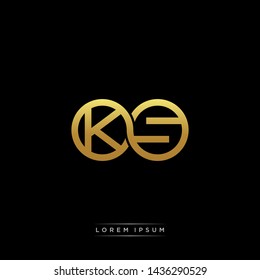 KS initial letter linked circle capital monogram logo modern template