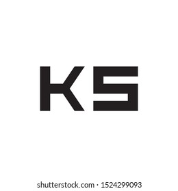 KS initial letter logo template vector icon design