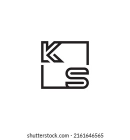 Letras iniciales del logotipo KS en un diseño profesional de alta calidad que se imprimirán bien en cualquier medio de impresión