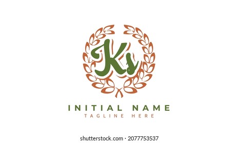 Iniciales de Ks, vector de logotipo de escritura a mano