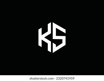 Logo de la carta KS diseño creativo y logotipo de la compañía