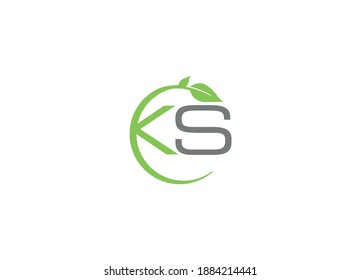KS Letter Logo Design with Creative Modern initial icon template